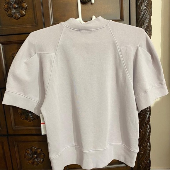 NWT Agolde The Round Shoulder Half Sleeve Box Sweatshirt Paper - Size S - Picture 5 of 9
